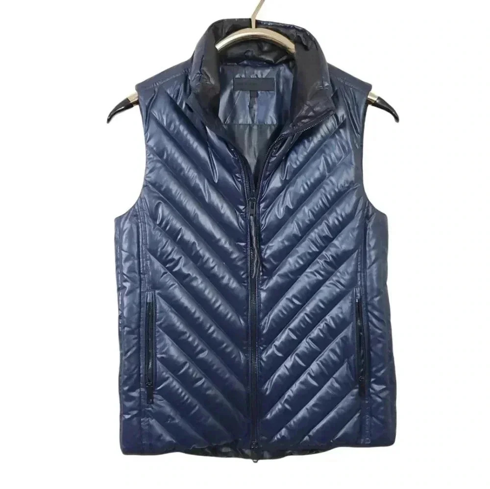 Rag & Bone Chevron Puffer goose filled vest.  Navy. Size small